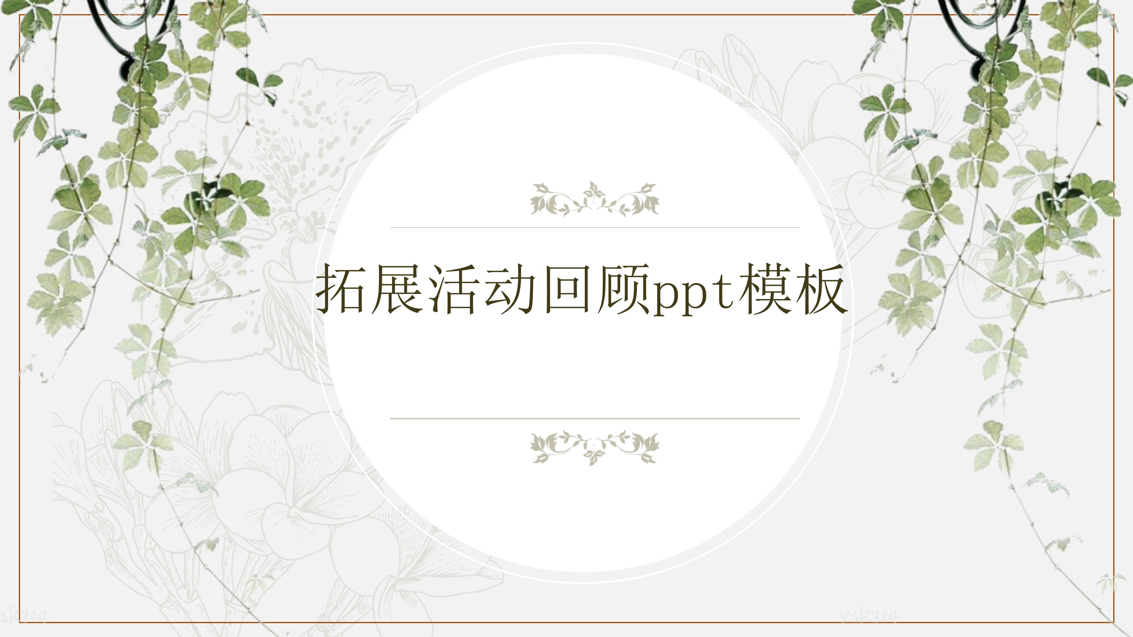 拓展活动回顾ppt模板