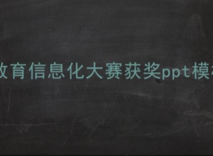 教育信息化大赛获奖ppt模板