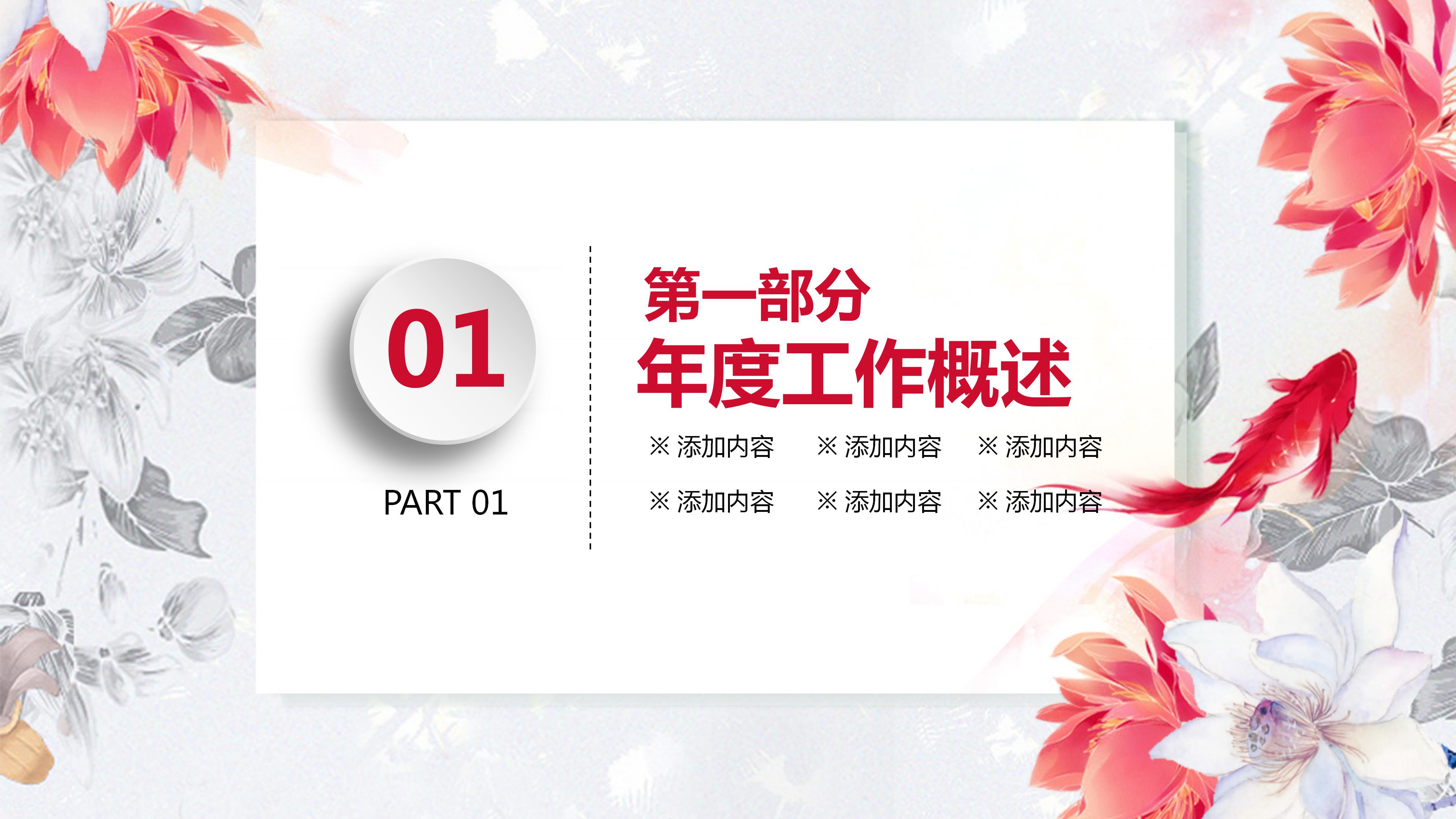 简约清新文艺工作汇报总结ppt模板
