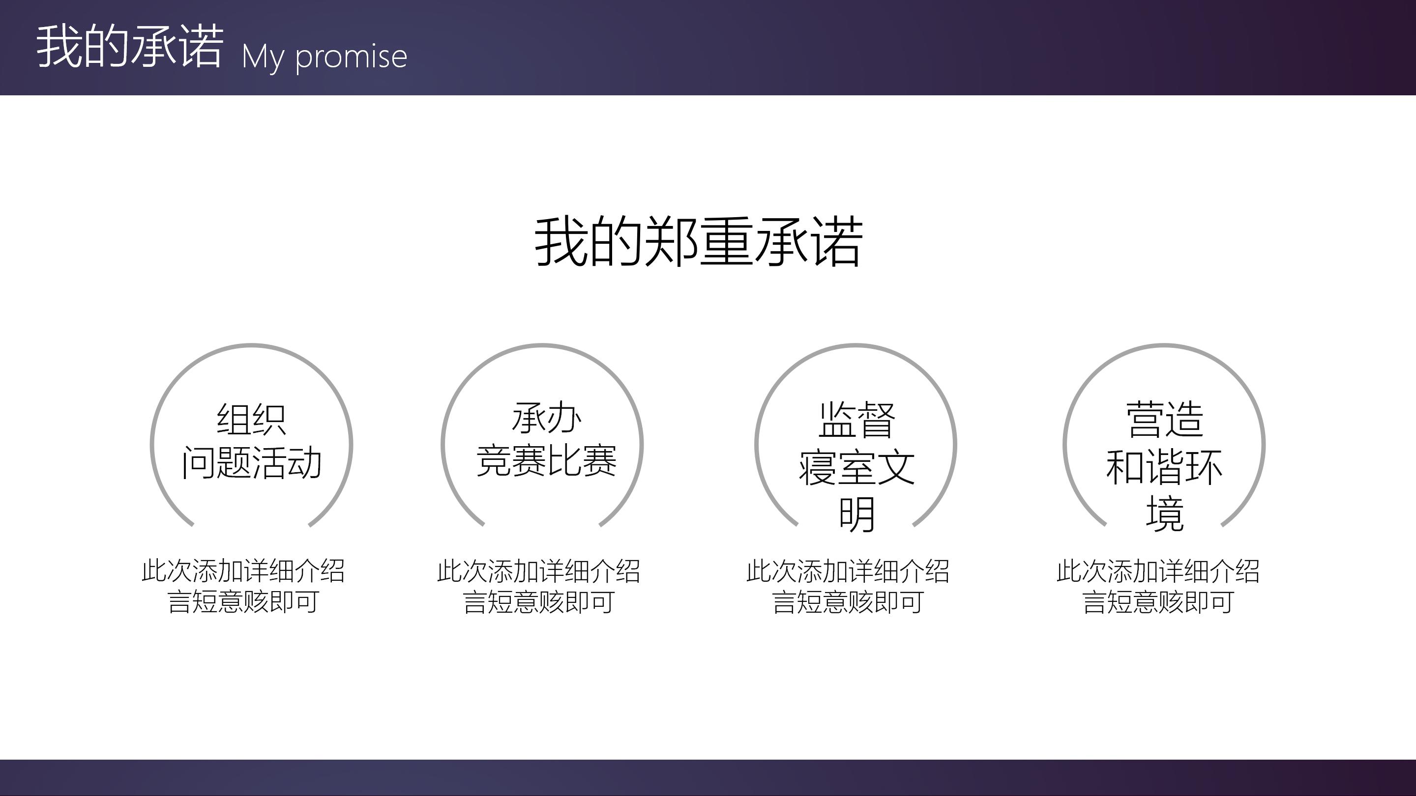 竞选学生会职位ppt模板