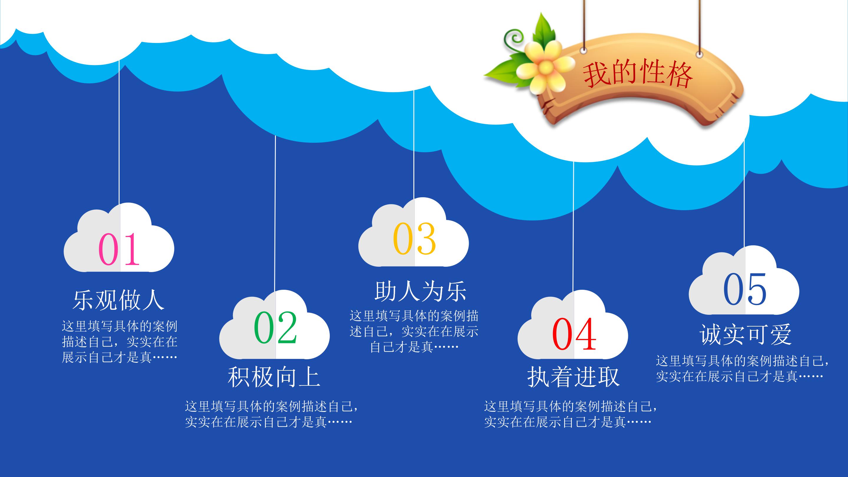 学生自荐信ppt模板