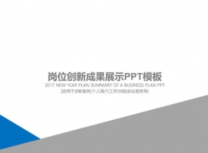 岗位创新成果展示ppt模板