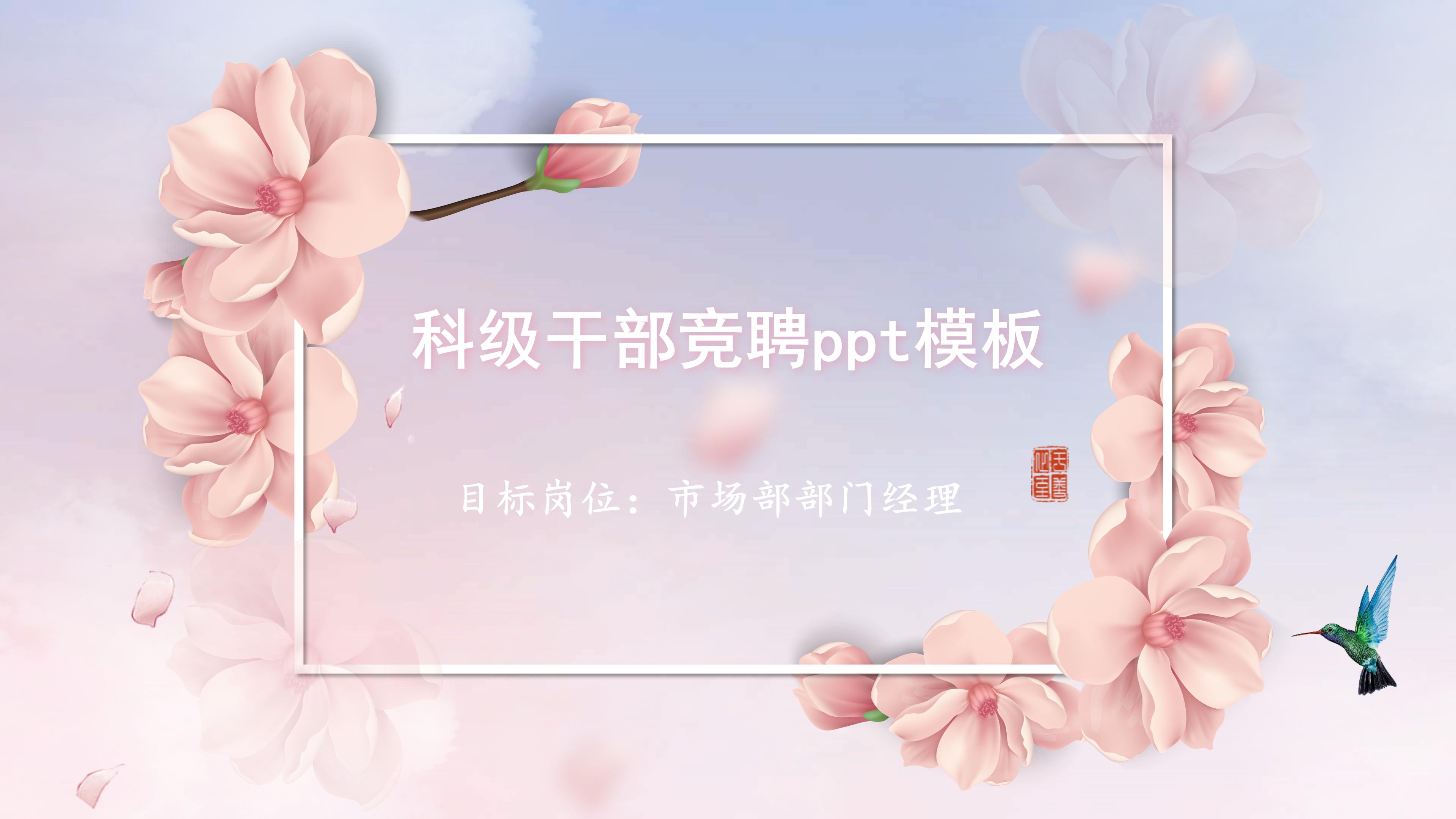 科级干部竞聘ppt模板