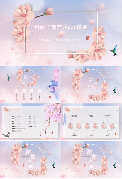 科级干部竞聘ppt模板