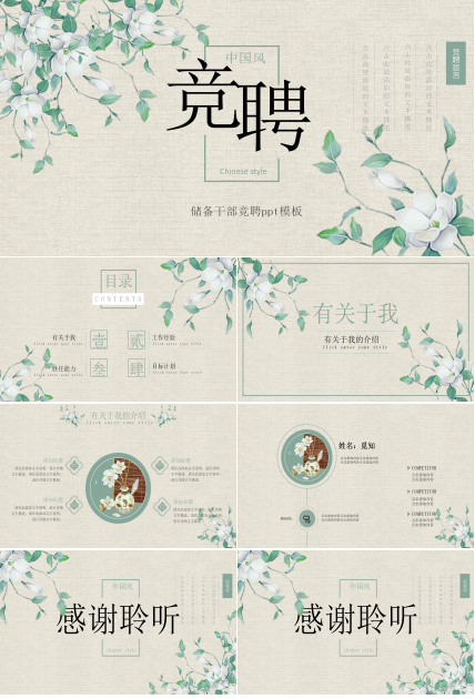 储备干部竞聘ppt模板