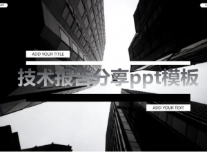 技术报告分享ppt模板