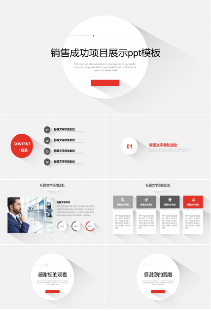 销售成功项目展示ppt模板
