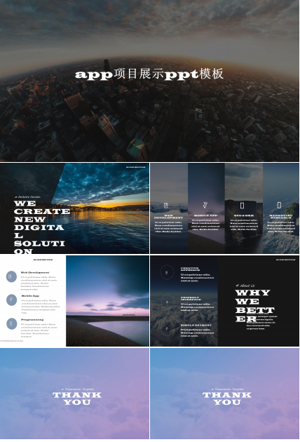 app项目展示ppt模板