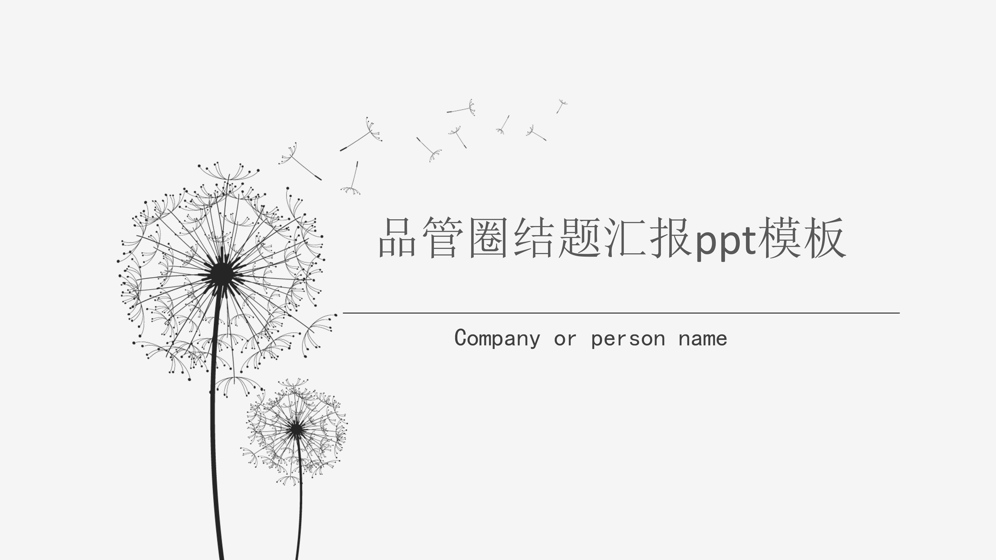 品管圈结题汇报ppt模板