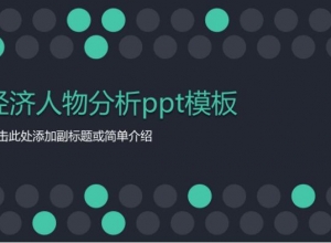 经济人物分析ppt模板
