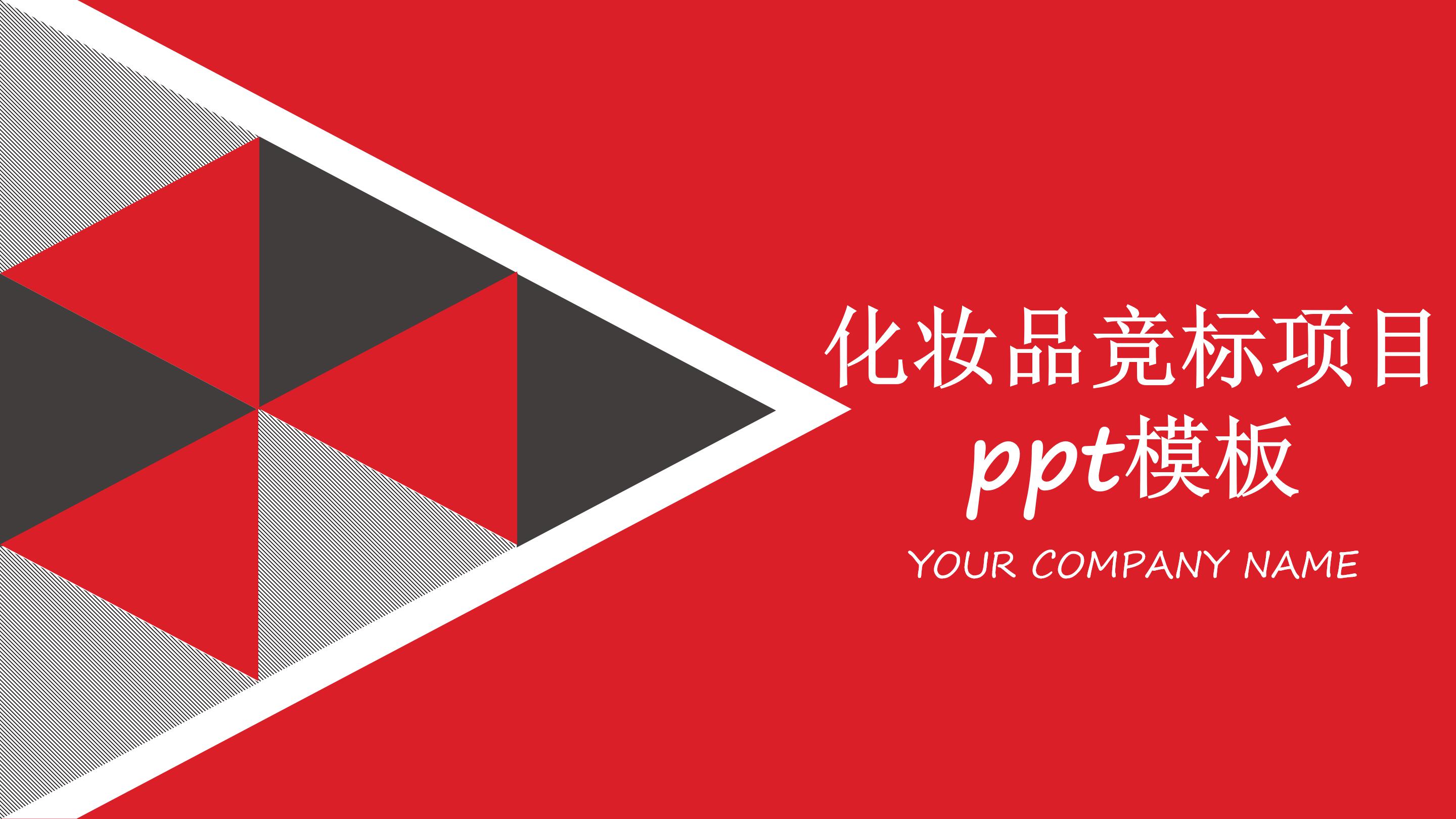 化妆品竞标项目ppt模板