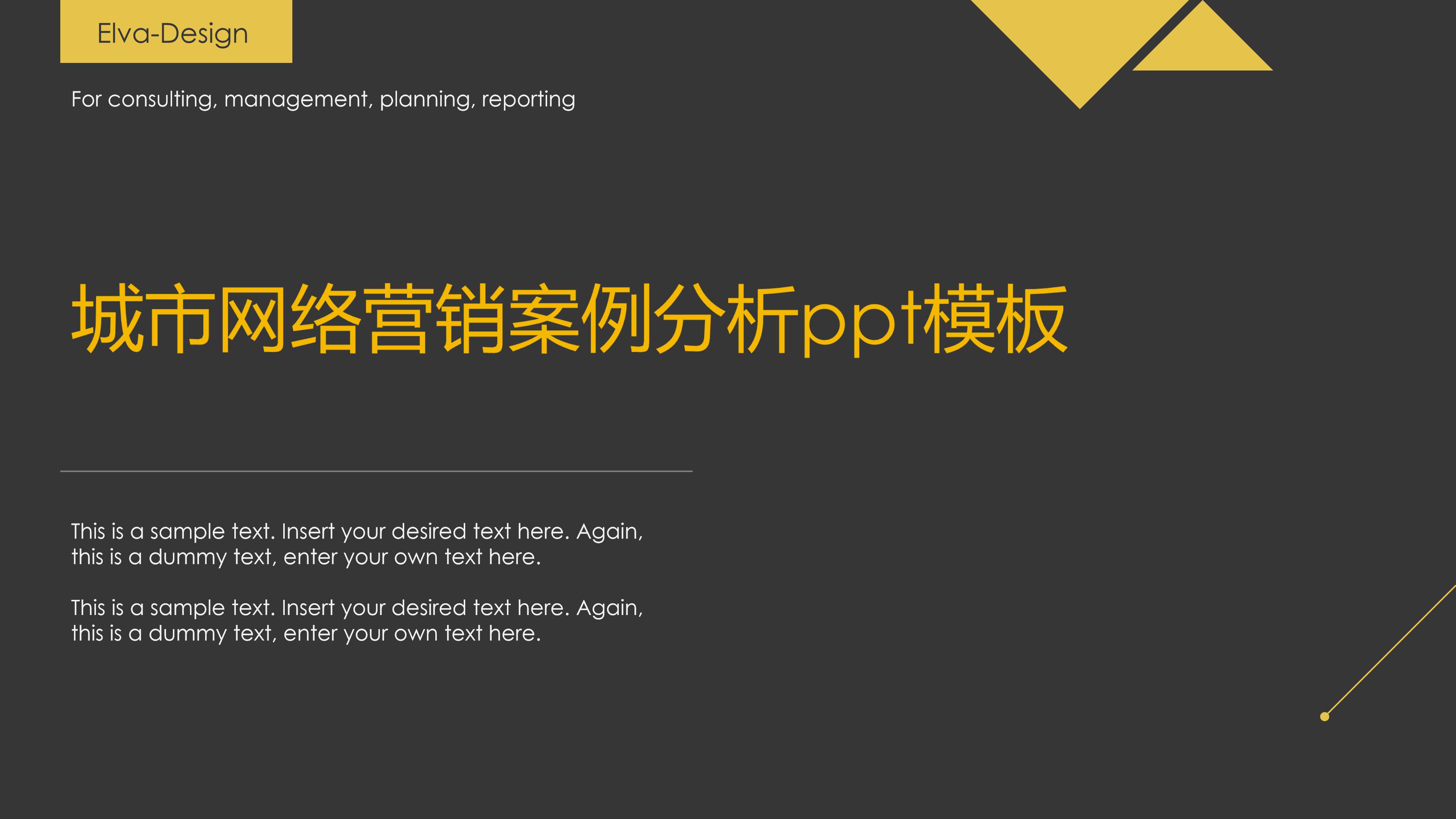 城市网络营销案例分析ppt模板