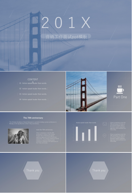 营销工作面试ppt模板