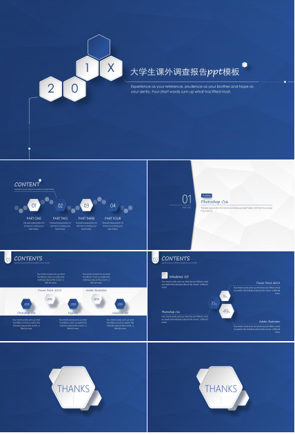 大学生课外调查报告ppt模板