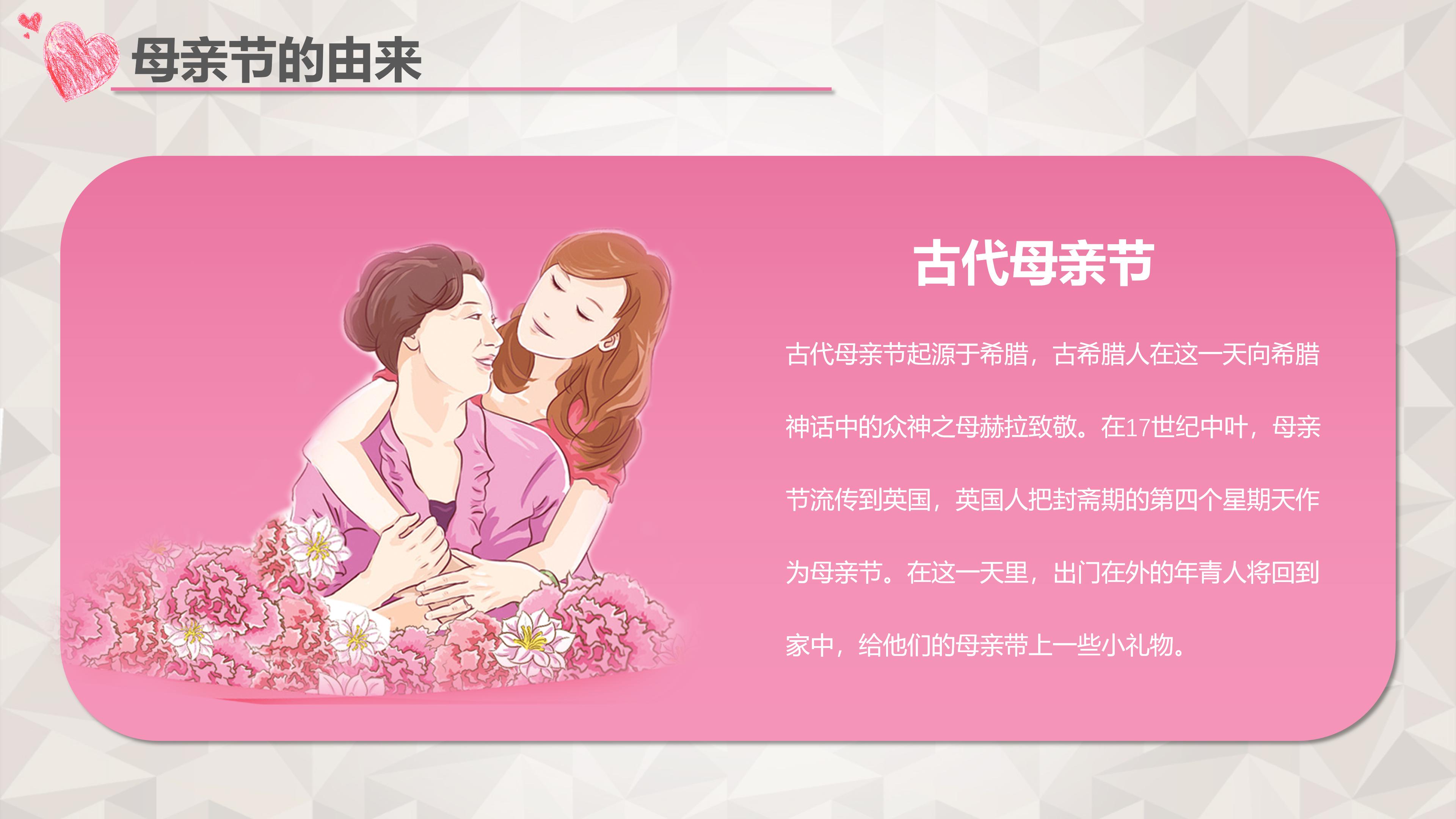 母亲节礼物美术ppt模板