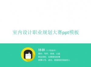 室内设计职业规划大赛ppt模板