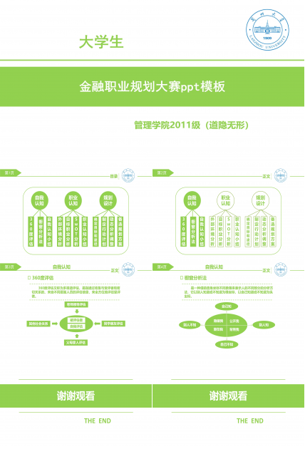 金融职业规划大赛ppt模板