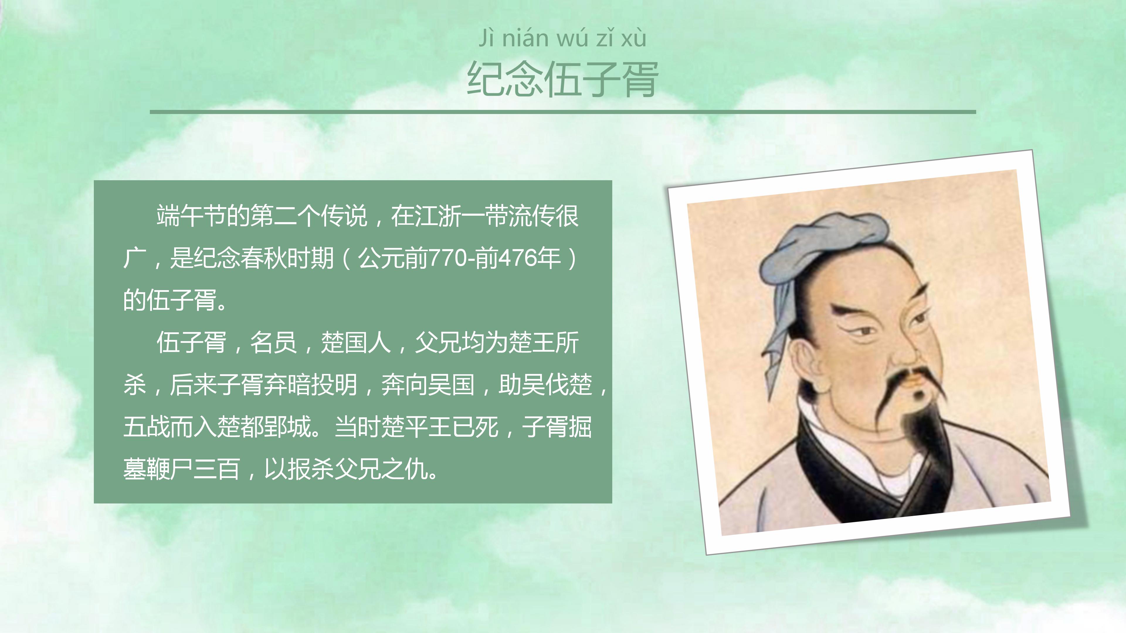 卡通中国风传统节日端午节习俗介绍ppt模板