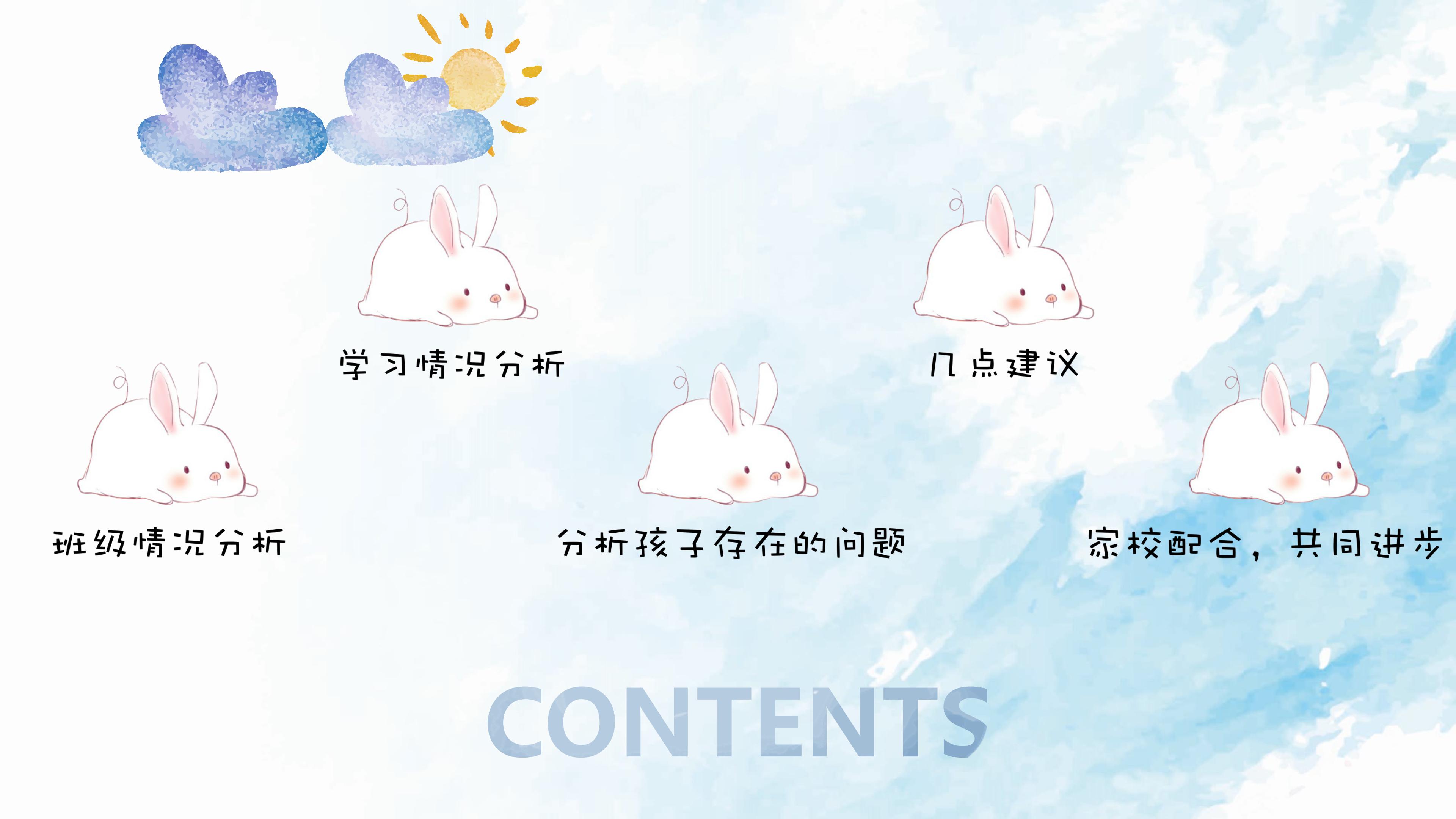 小学家长会英文ppt模板