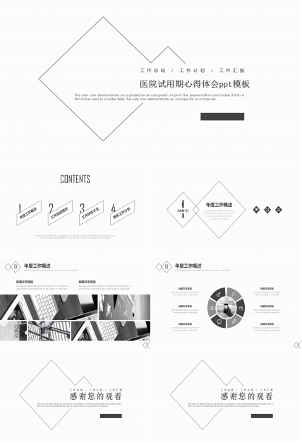 医院试用期心得体会ppt模板