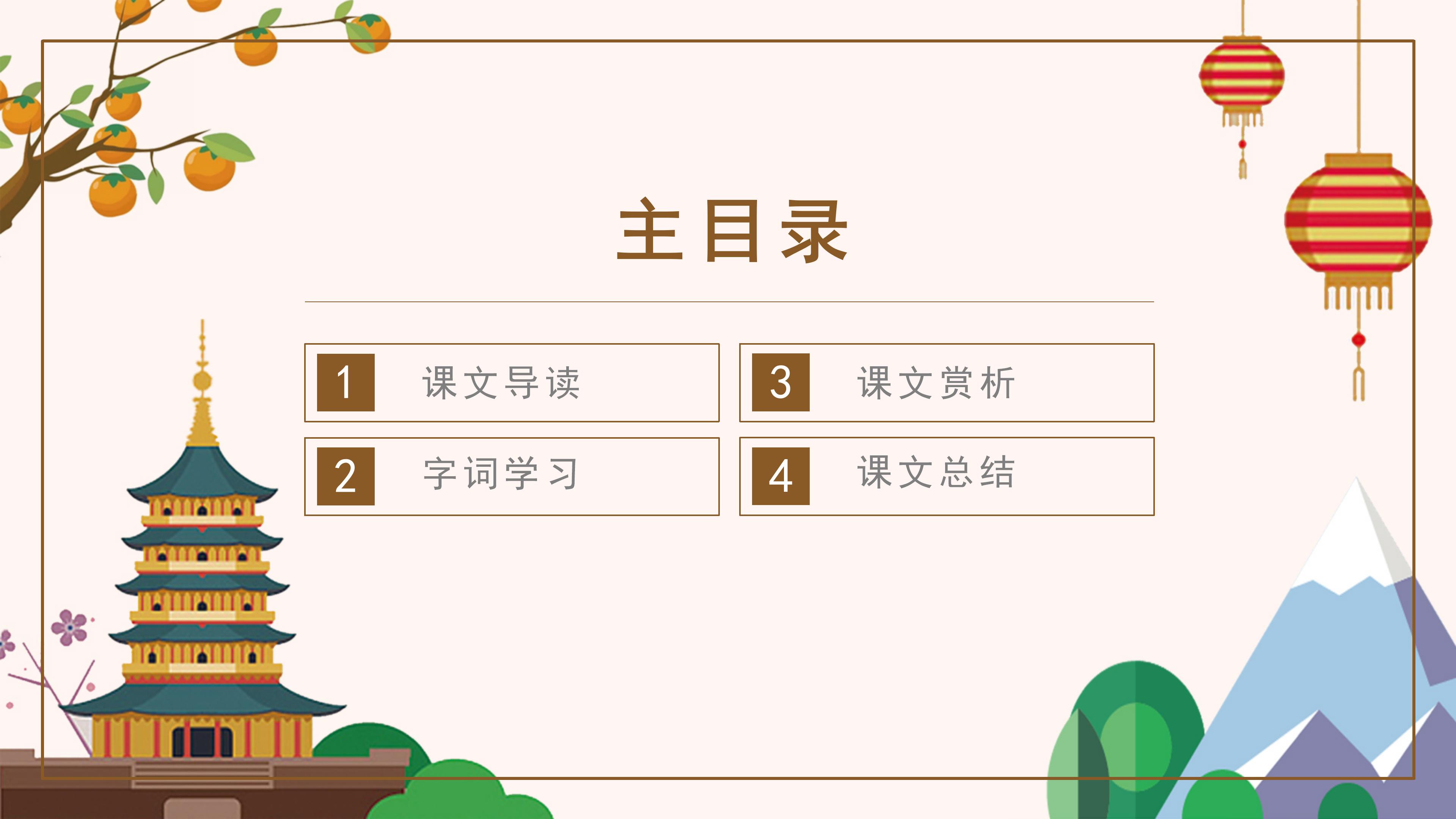 06人教版八年级语文课件记承天诗夜游ppt模板