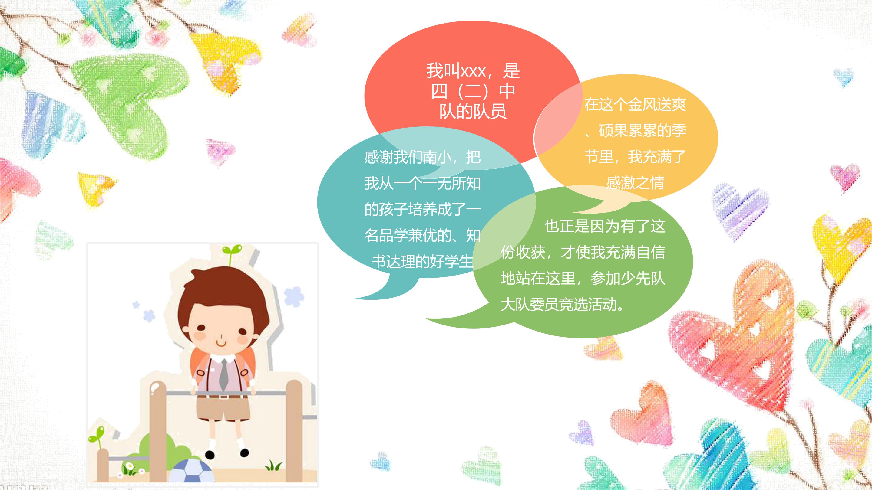 学生会留任ppt模板