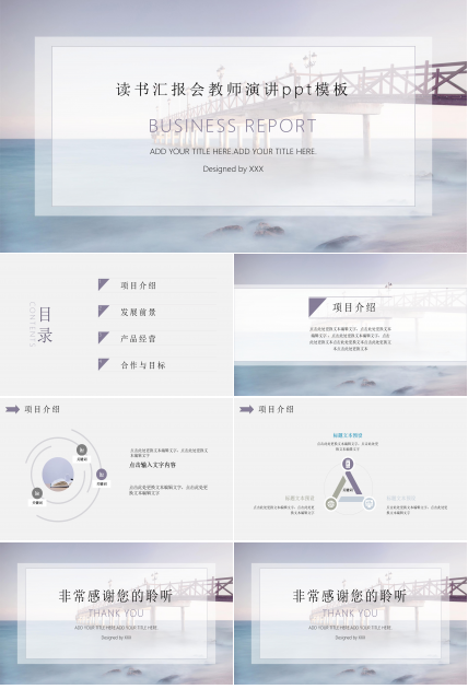 读书汇报会教师演讲ppt模板