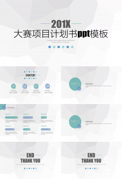 大赛项目计划书ppt模板