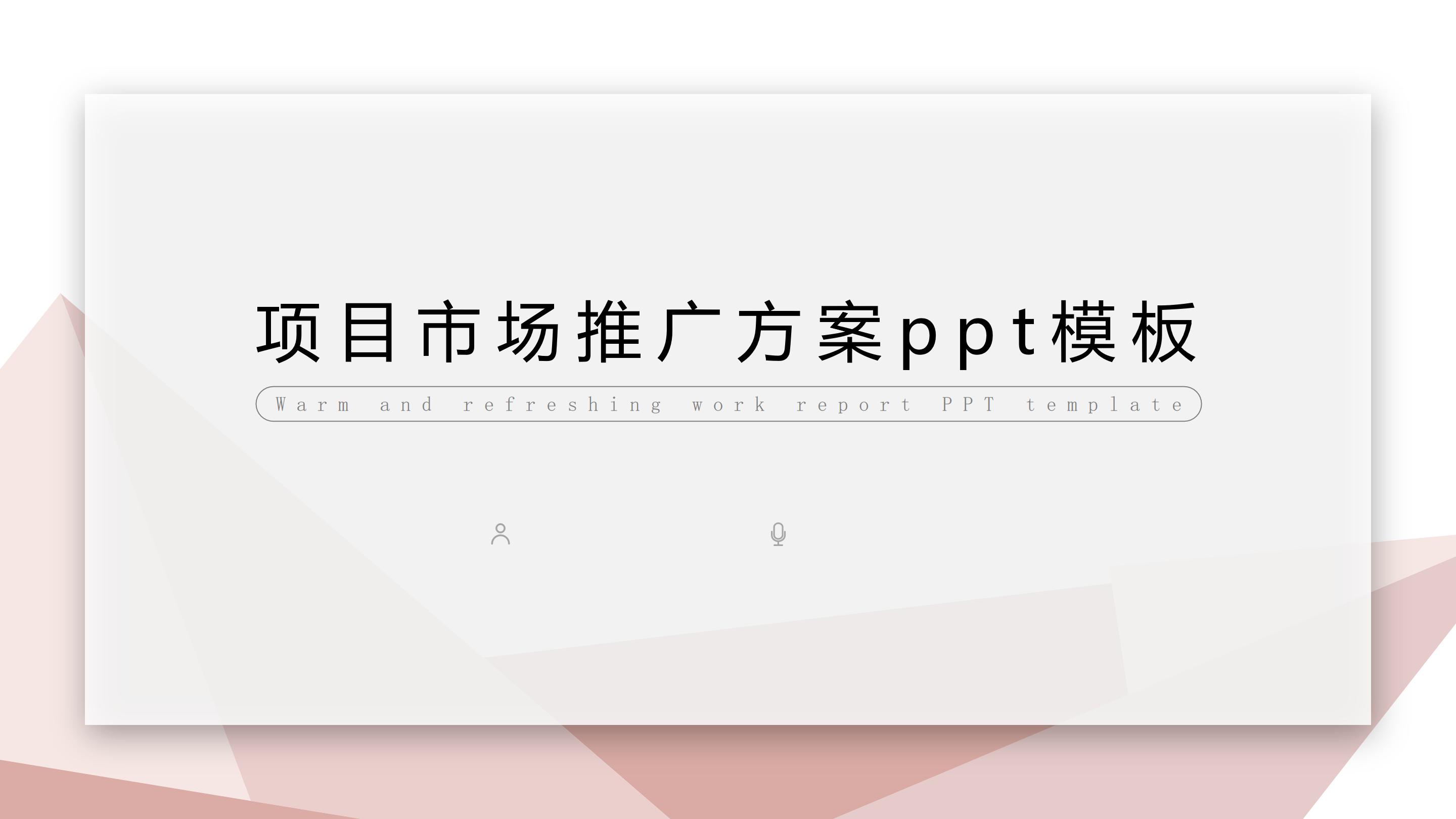 项目市场推广方案ppt模板
