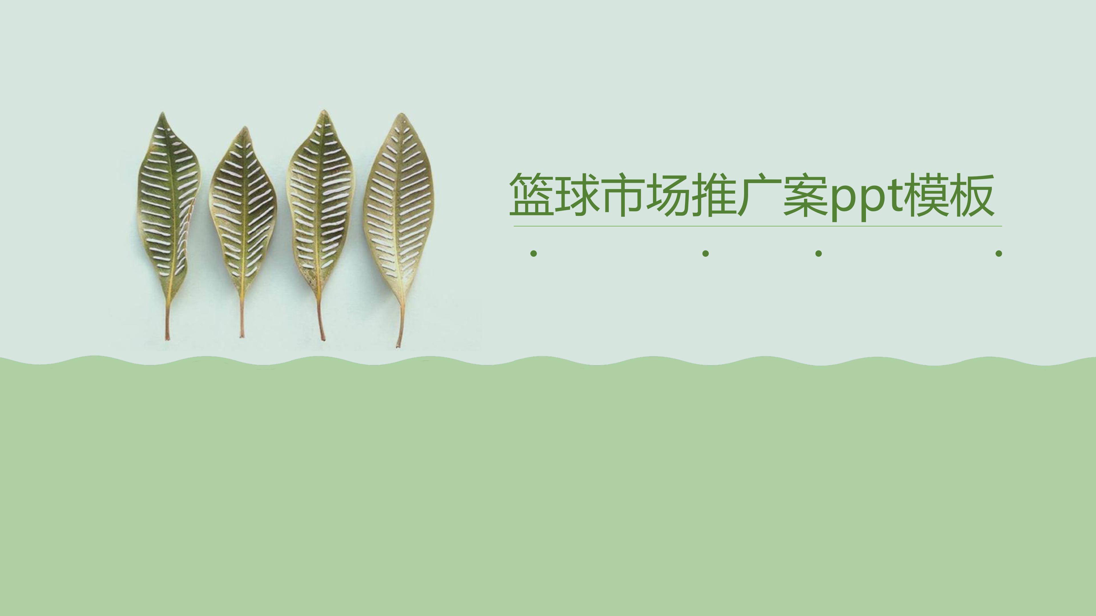 篮球市场推广案ppt模板