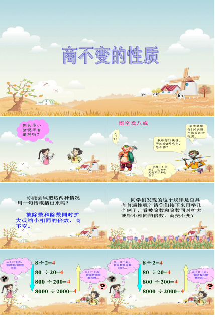 商不变的性质ppt课件模板