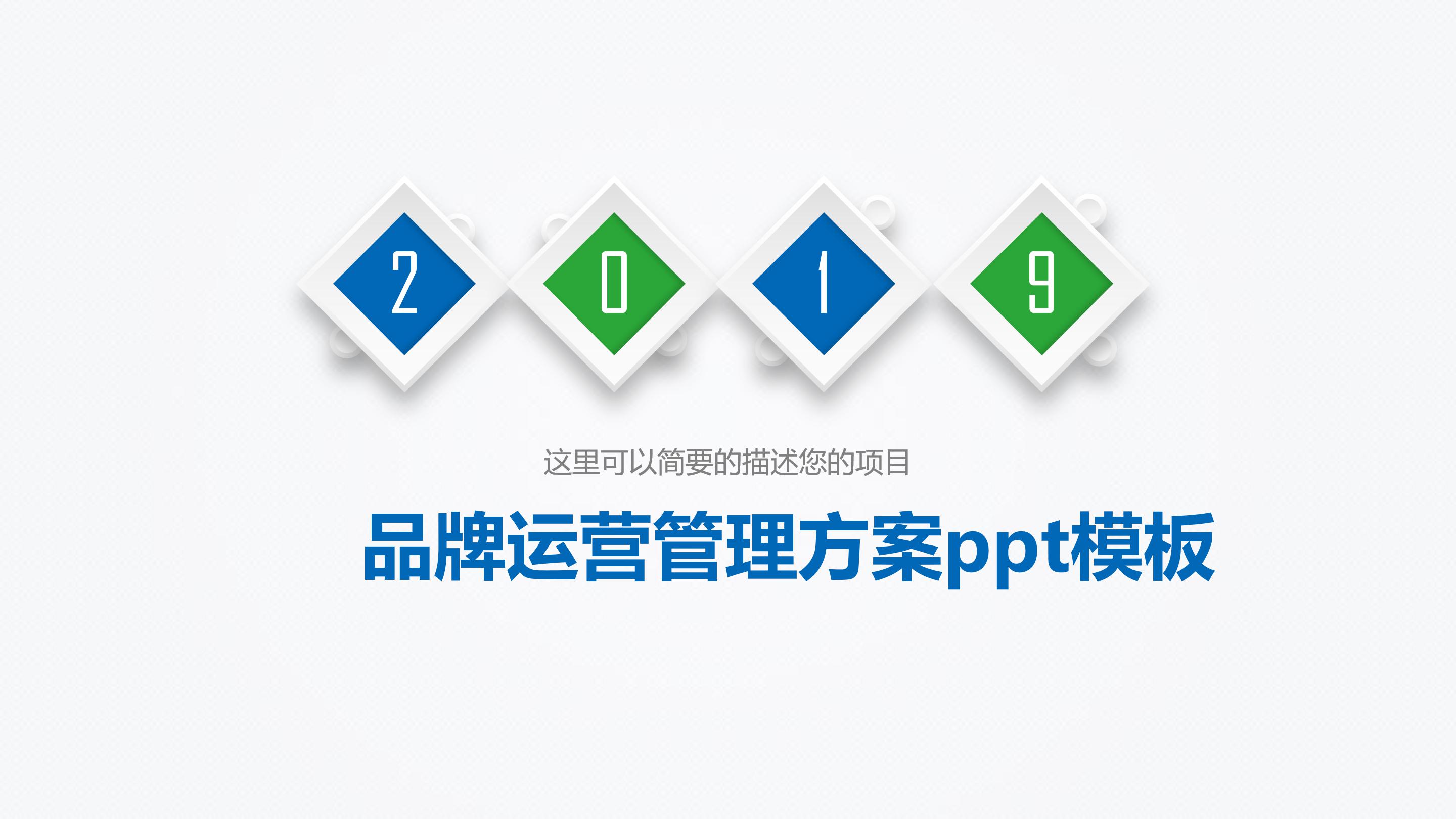 品牌运营管理方案ppt模板