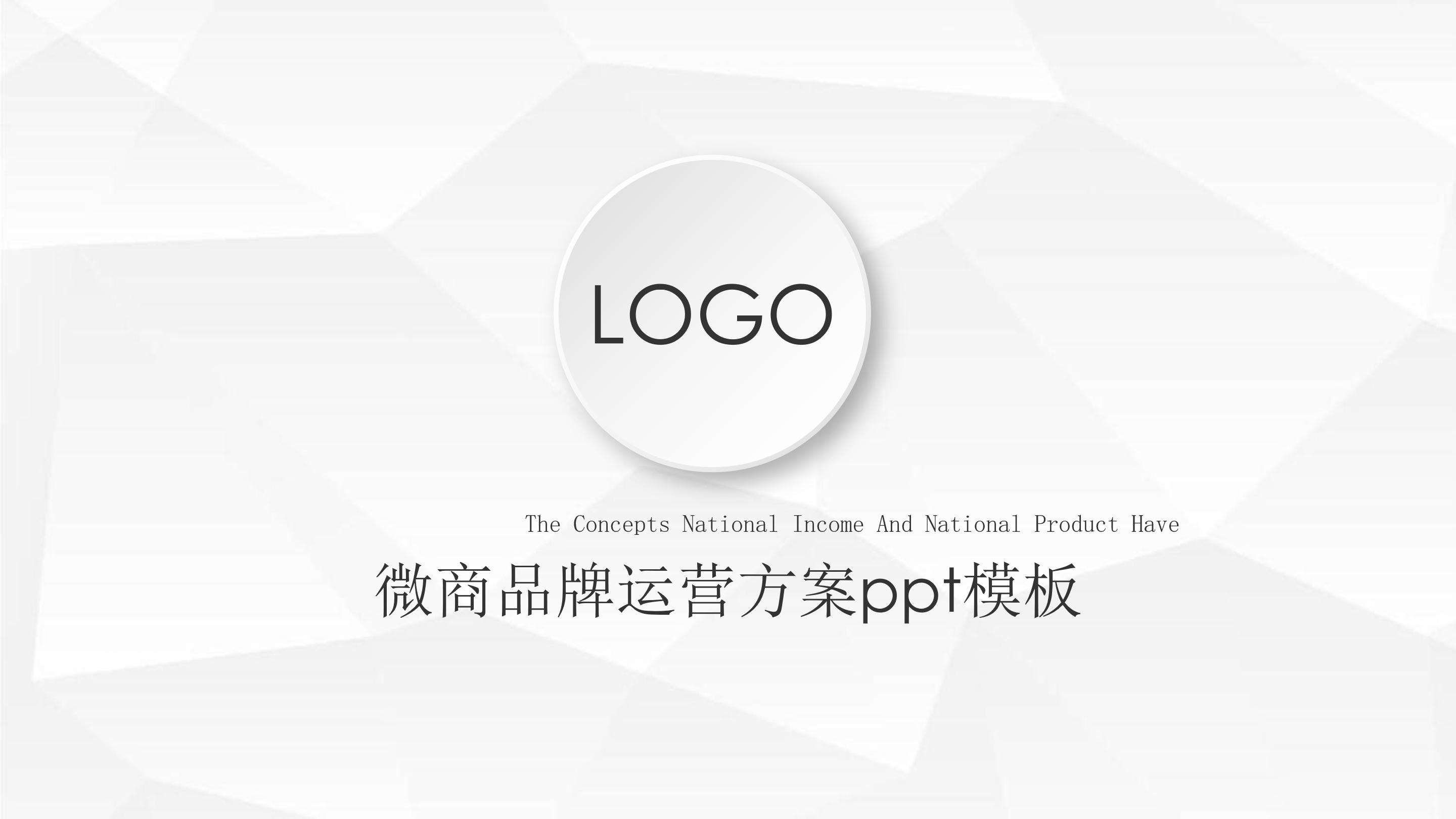 微商品牌运营方案ppt模板