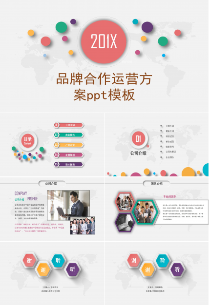 品牌合作运营方案ppt模板