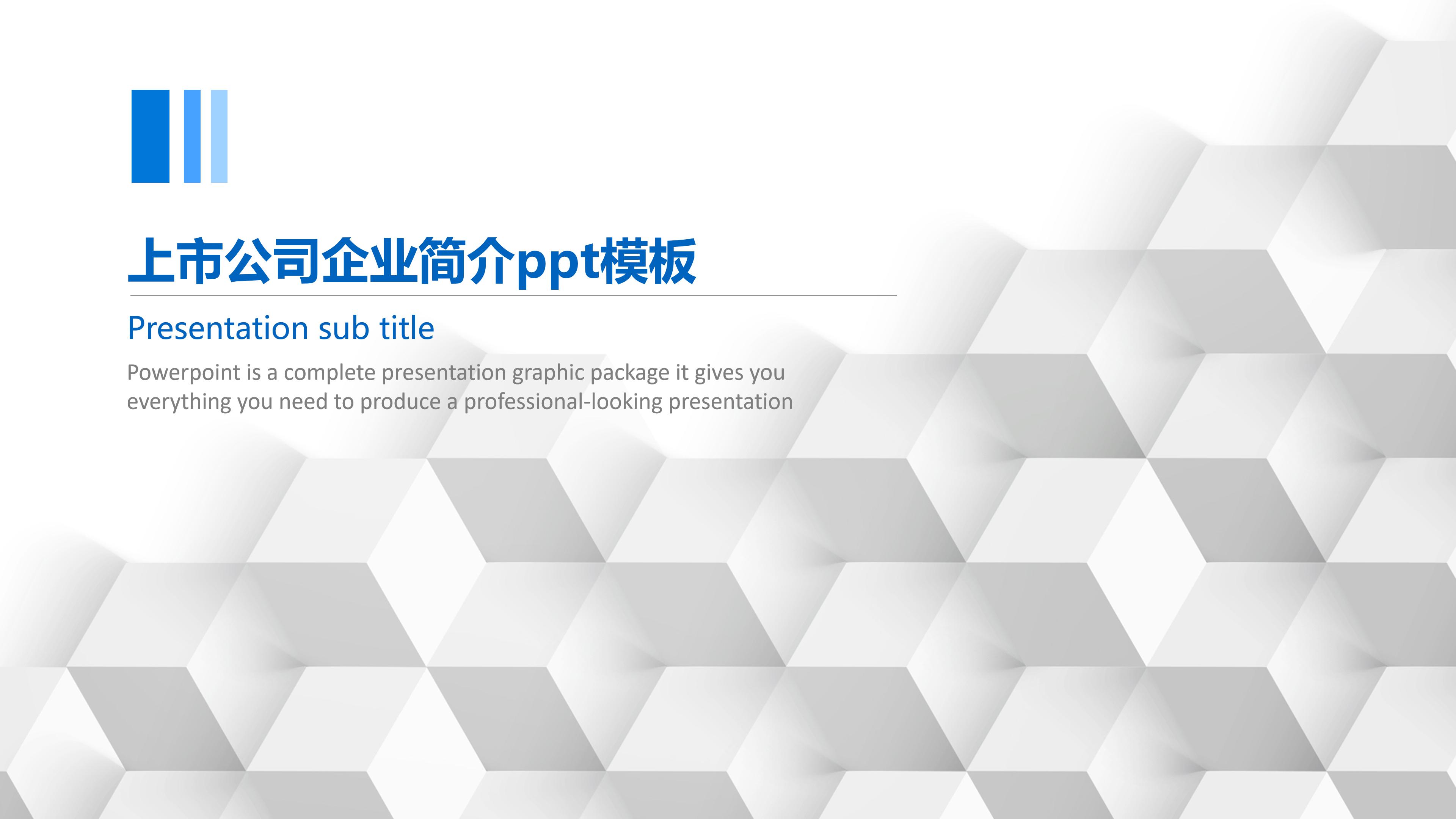 上市公司企业简介ppt模板