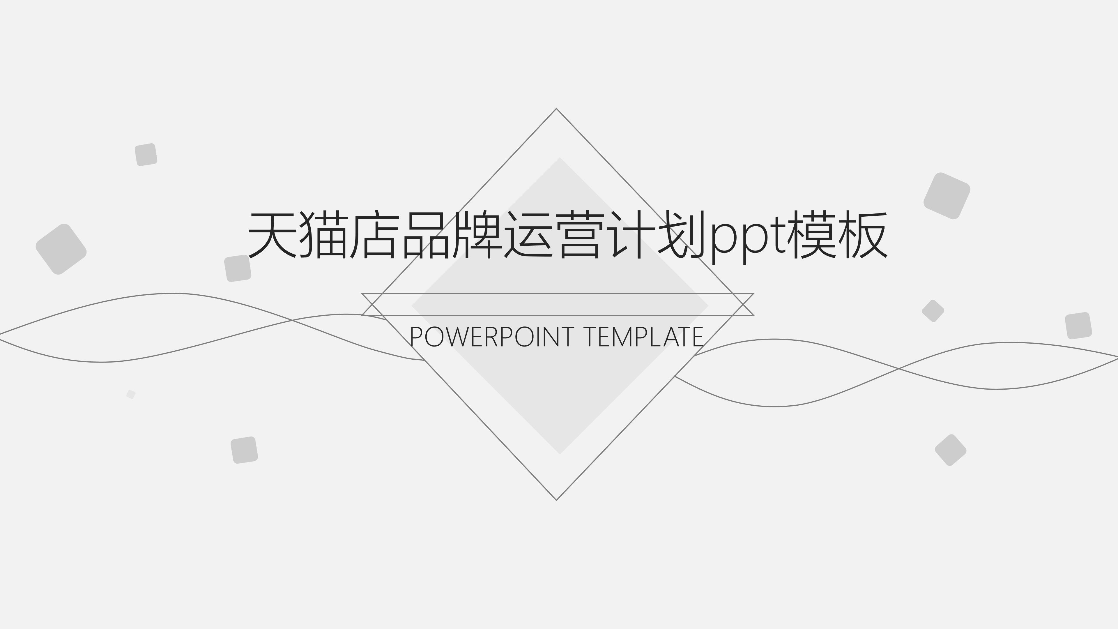 天猫店品牌运营计划ppt模板