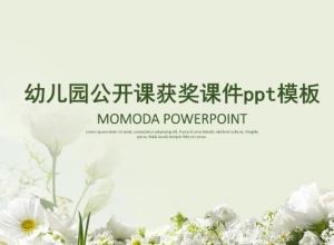 幼儿园公开课获奖课件ppt模板