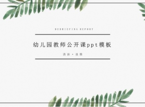 幼儿园教师公开课ppt模板