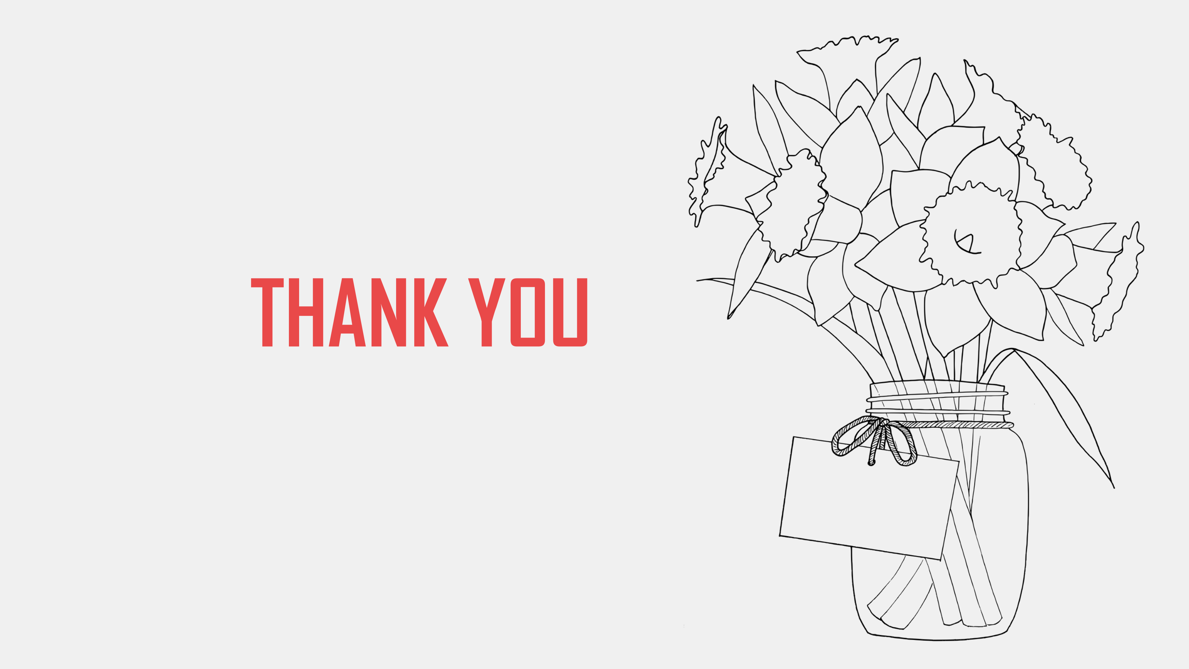 简约时尚手绘花朵通用工作报告ppt模板