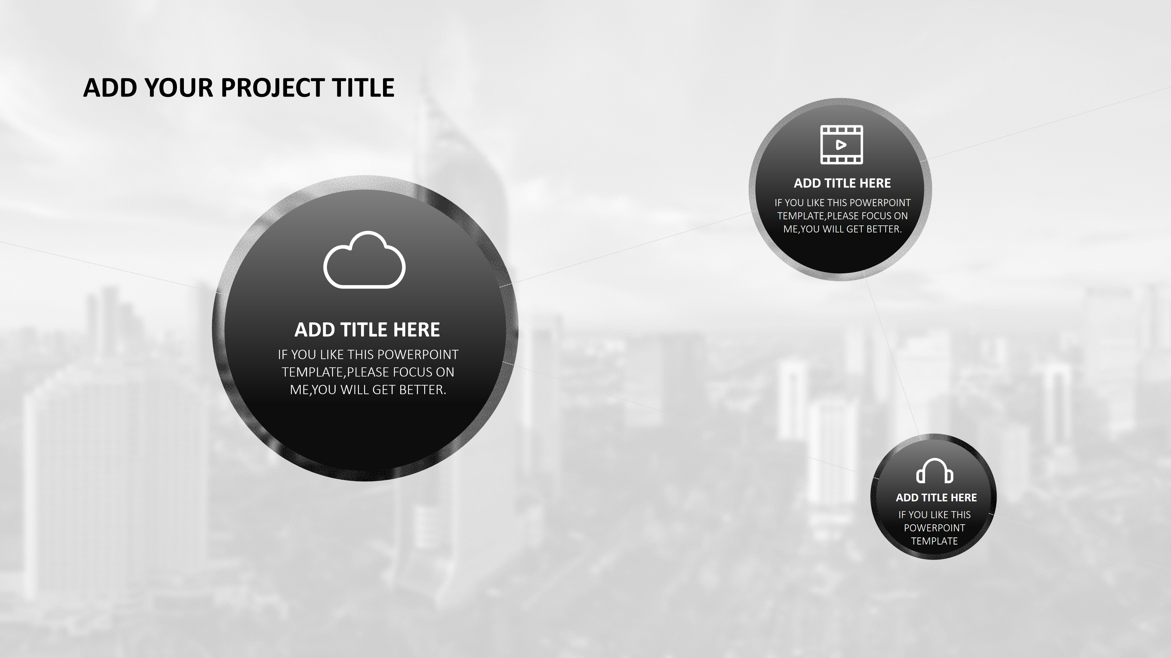 简约线圈图形高端时尚风工作汇报ppt模板