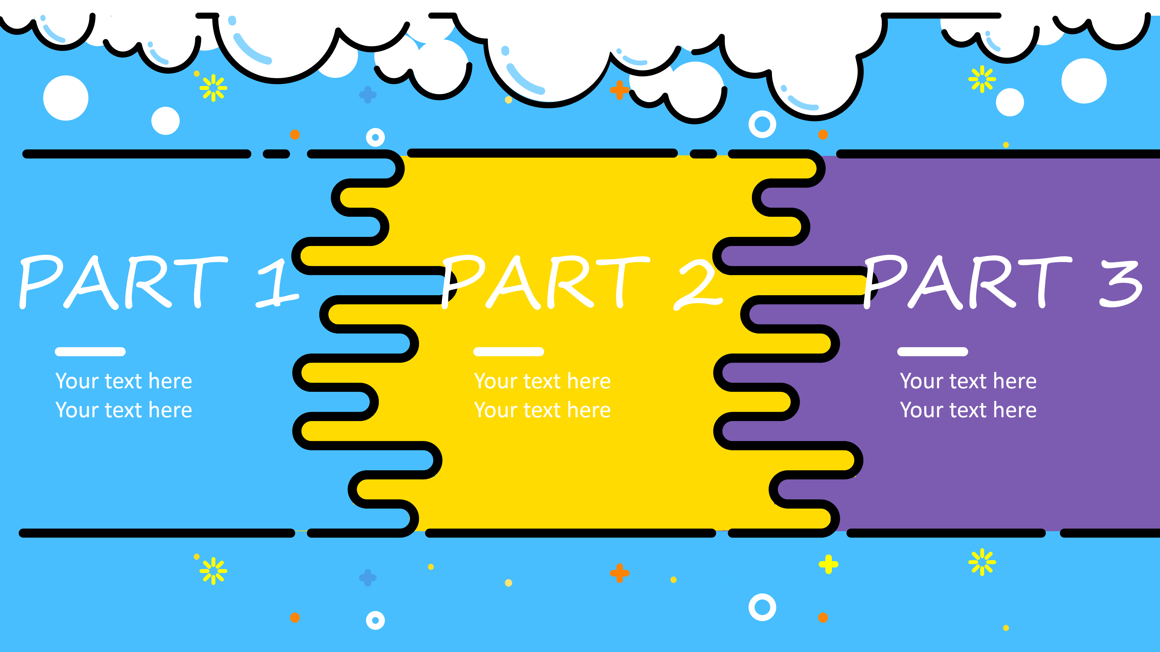卡通多彩MBE风格工作总结报告ppt模板