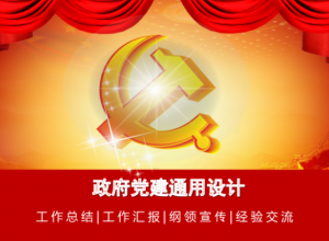 庄严大气中国红党建党政工作通用ppt模板