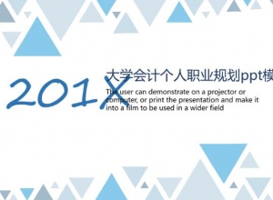 大学会计个人职业规划ppt模板