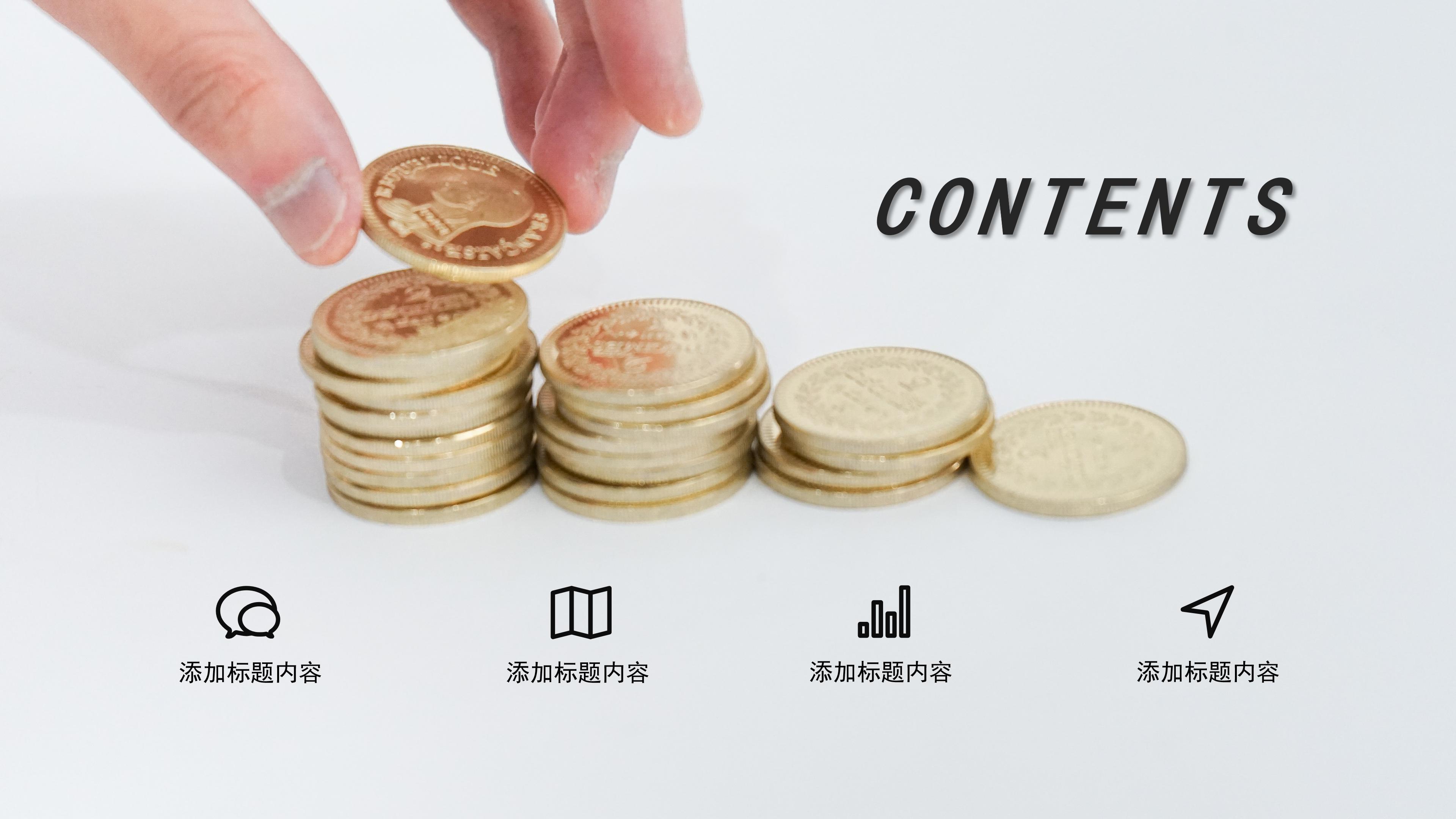 简洁明了金融行业财务报告书PPT模板