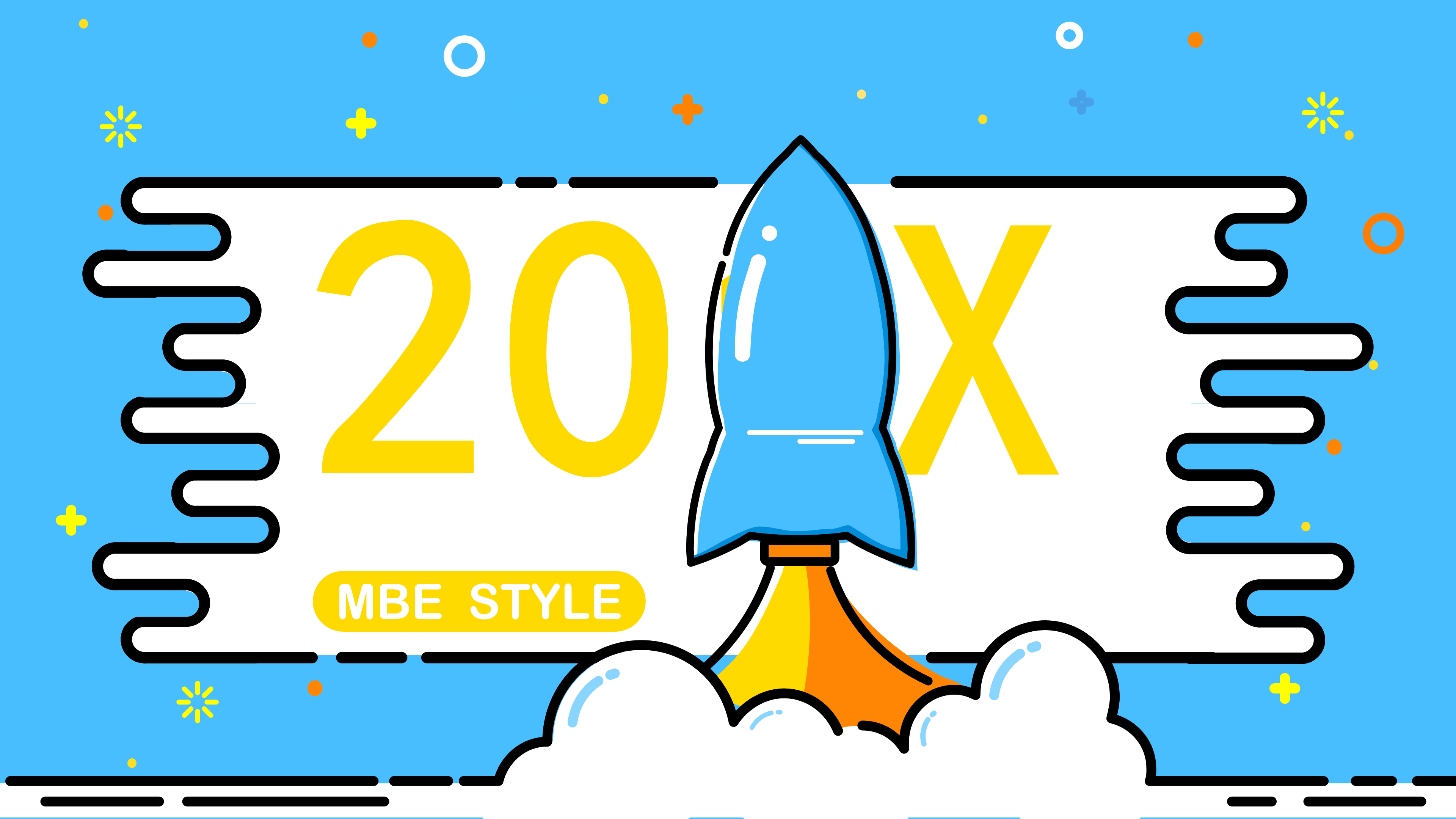 卡通多彩MBE风格工作总结报告ppt模板