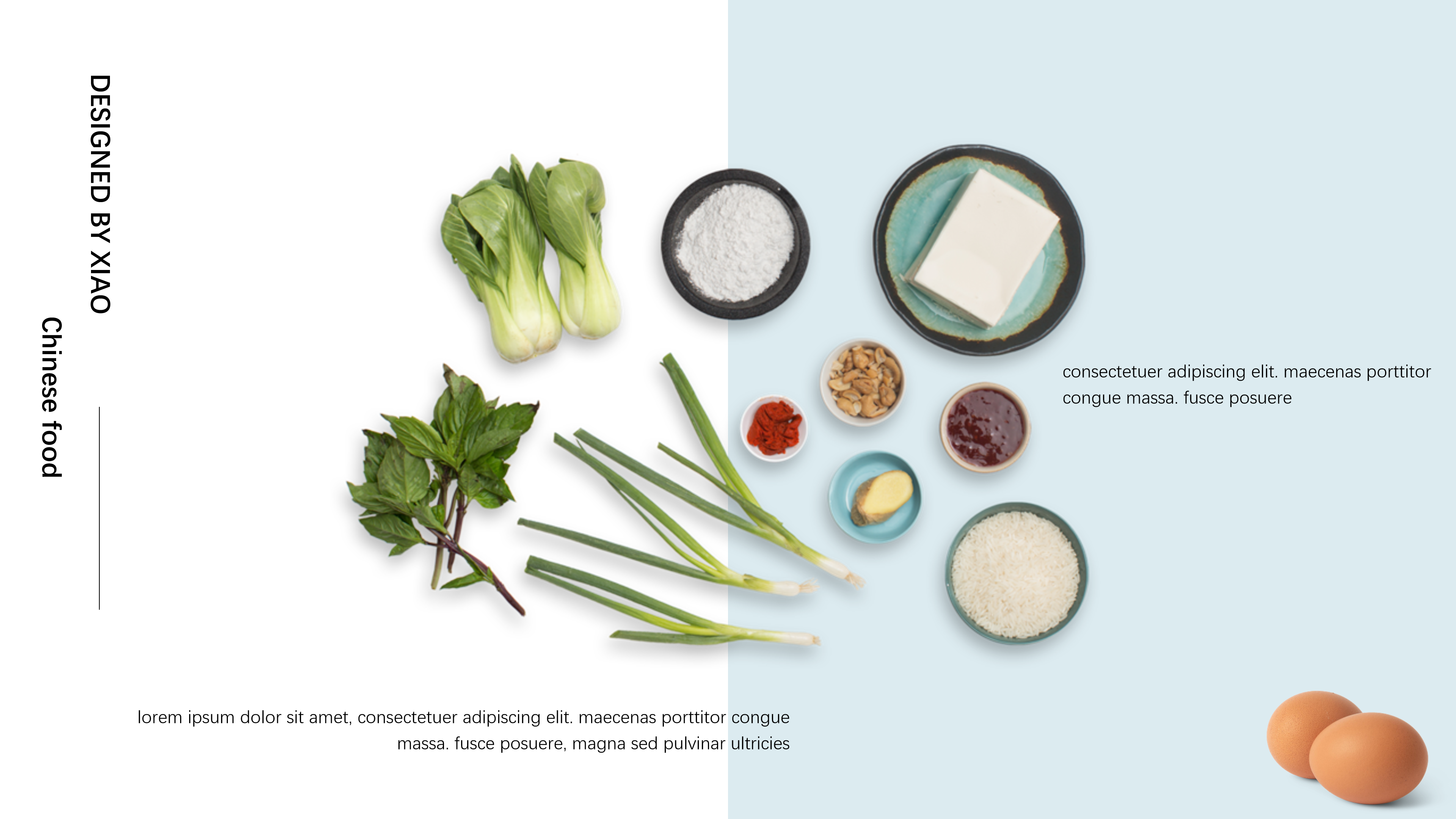 小清新时尚多彩美食主题ppt模板