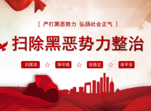 大气红色扫黑除恶宣传教育ppt模板