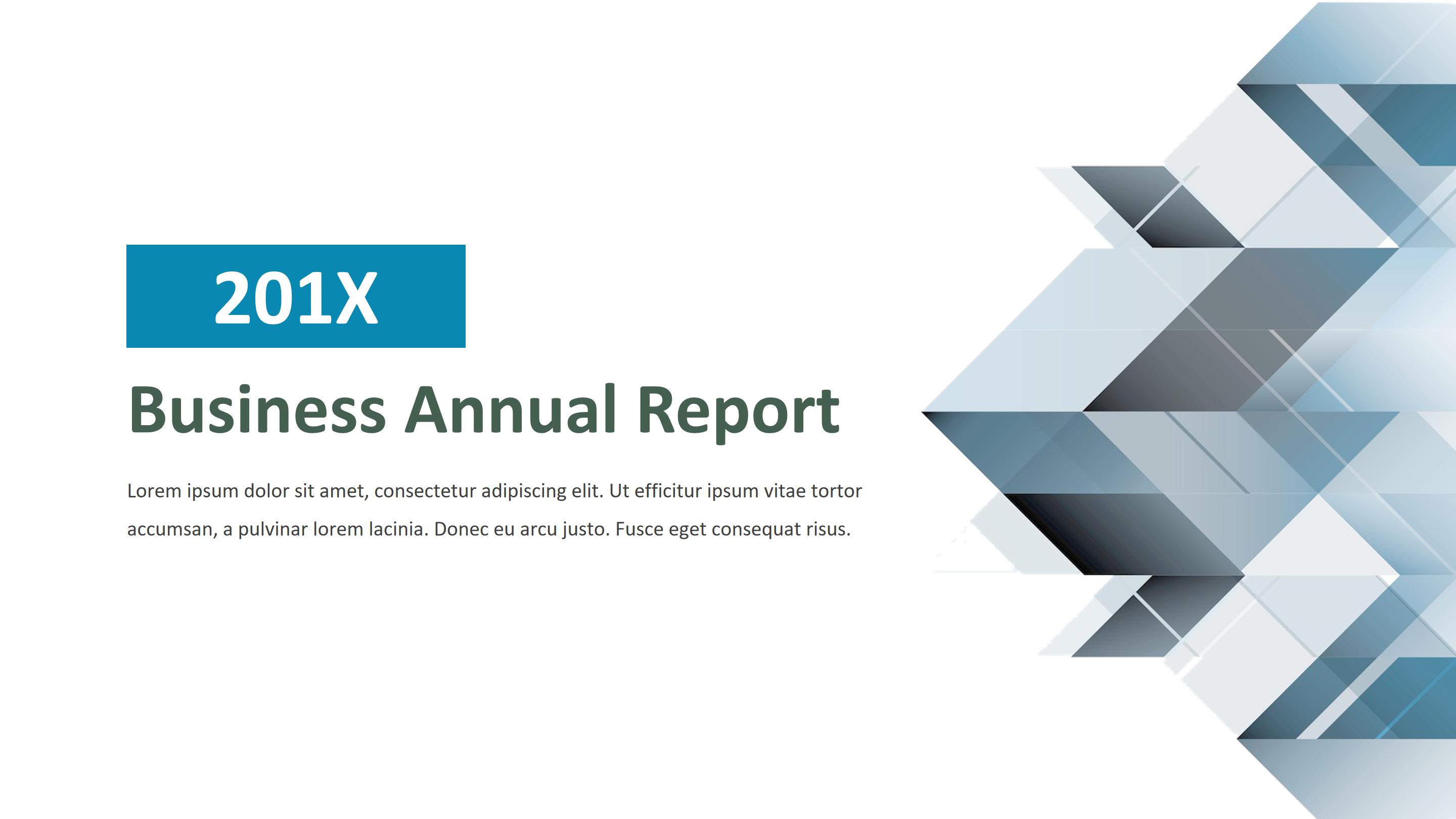 现代立体几何风通用商务工作汇报PPT模板