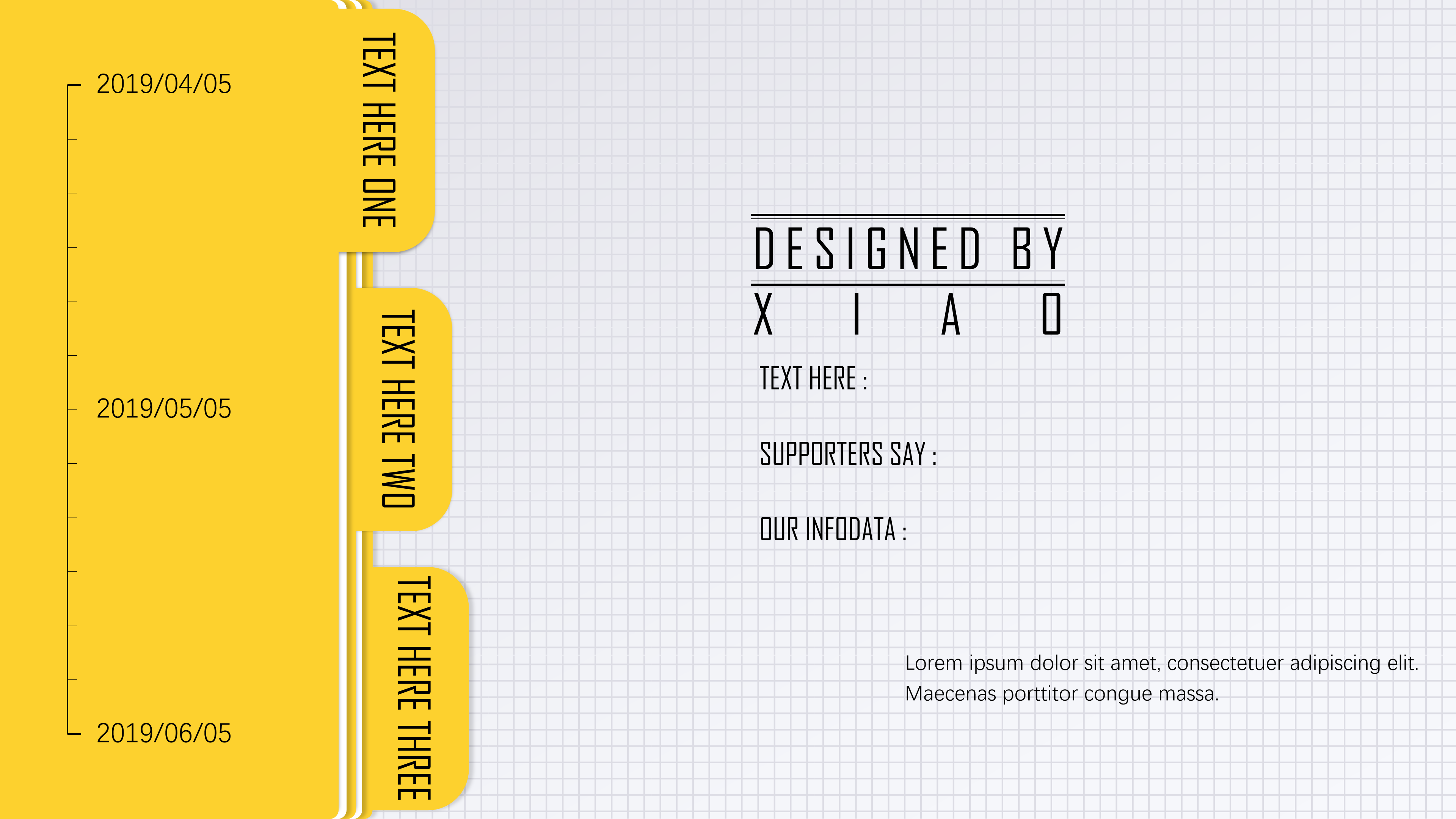 极简个性风工作日程安排ppt模板