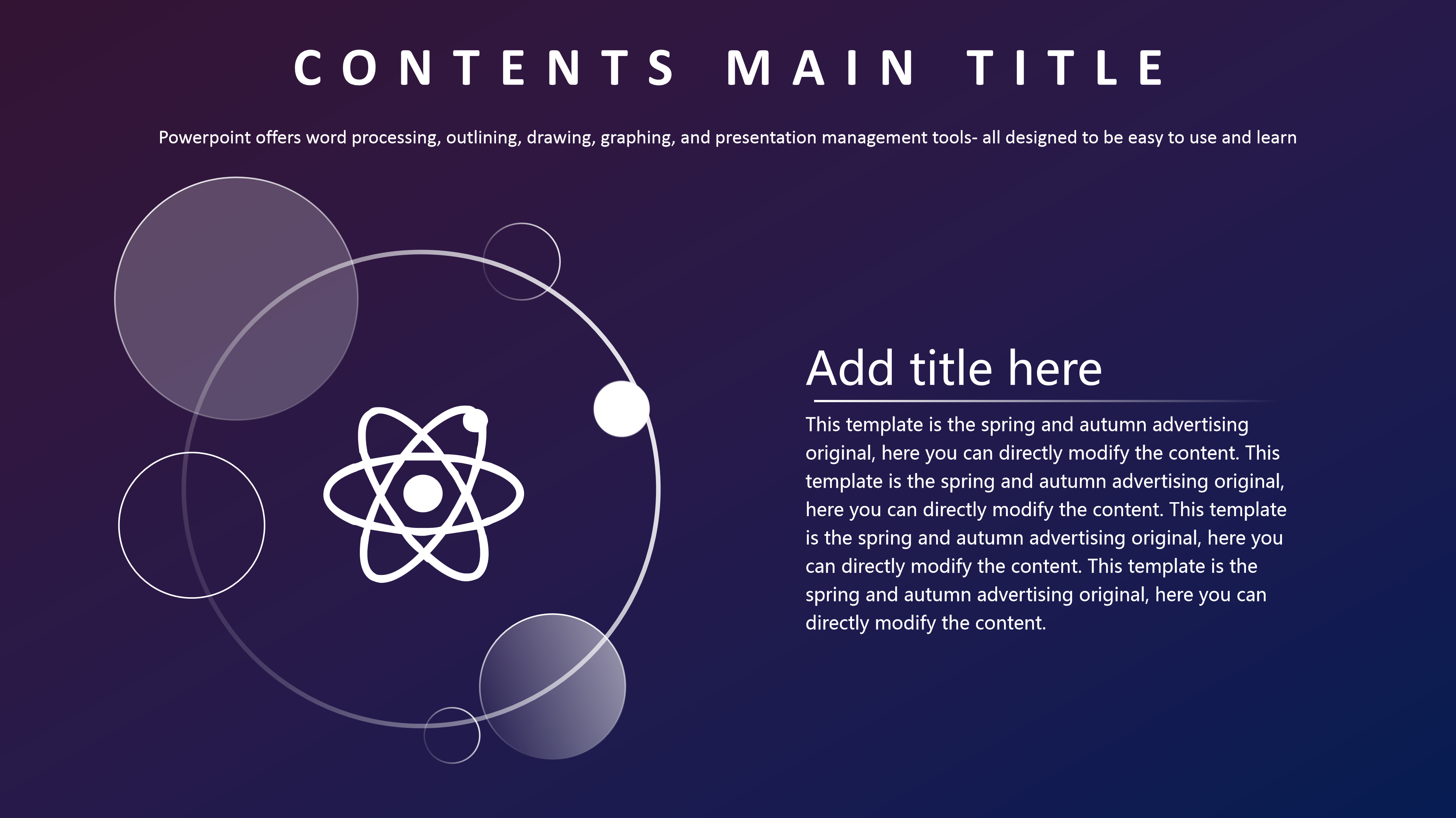 星空互联网科技感商务PPT模板